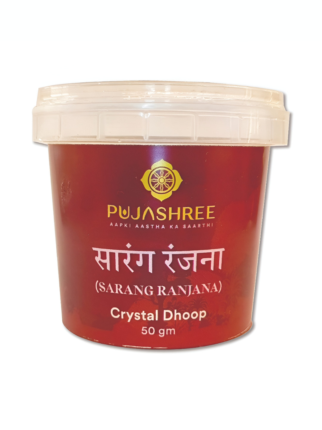 Pujashree Products Global  Pvt Ltd. Red Crystal Dhoop Sarang Ranjana 50 gm