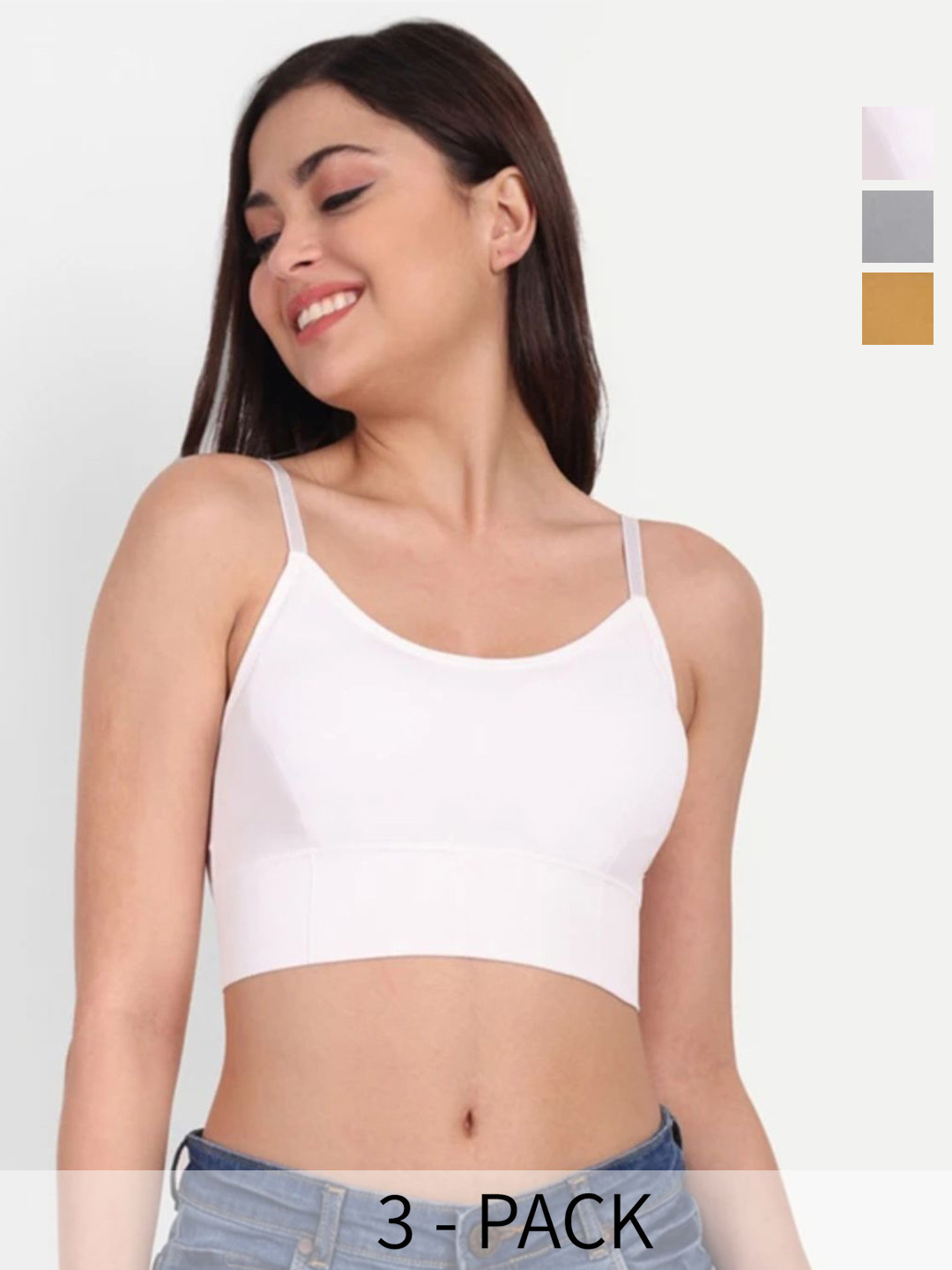 MS.TRADERS.786 Women Full Coverage Removable Padding Non-Wired Regular Bralette Bra