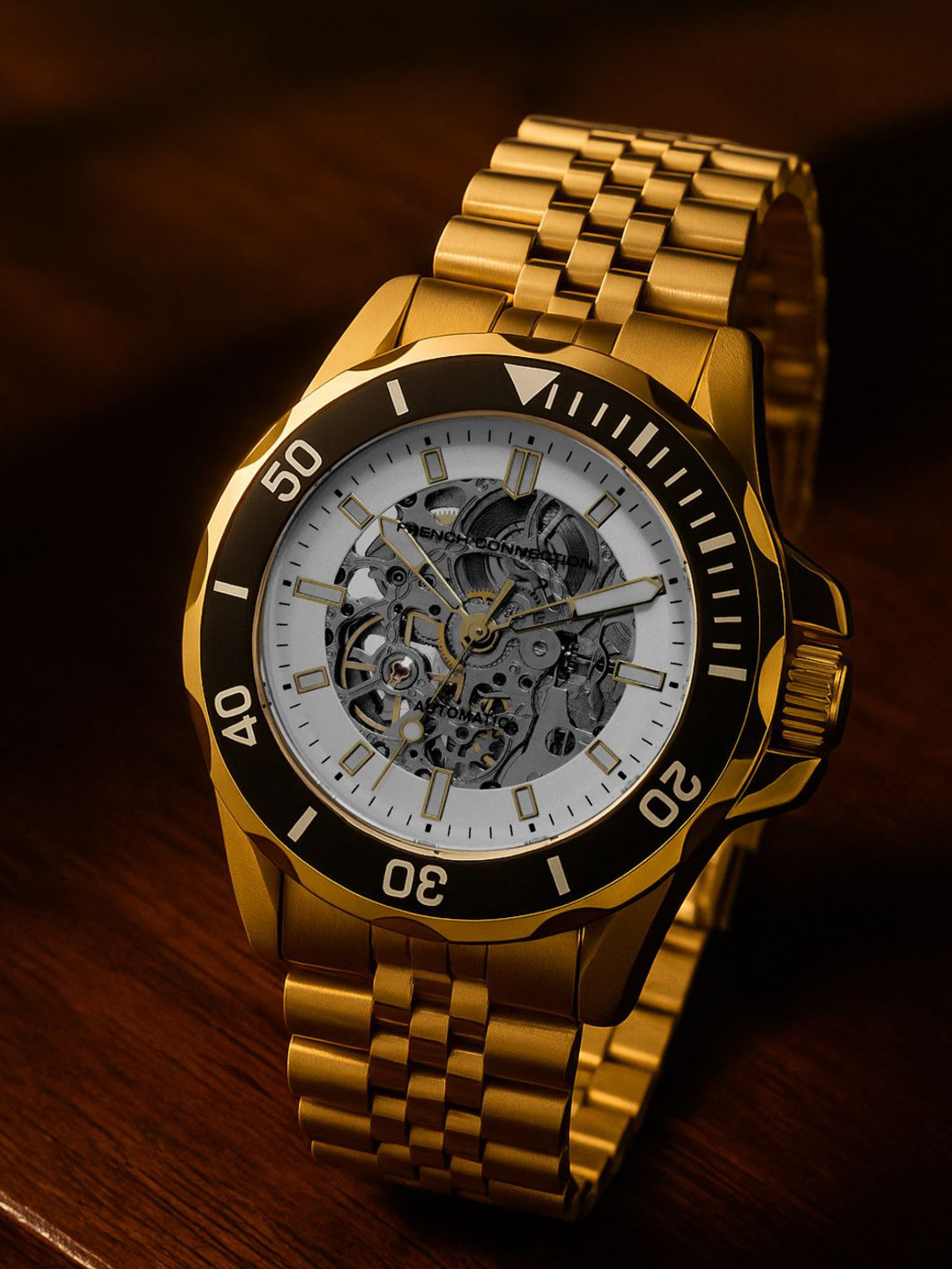 French Connection Rexcore Men Skeleton Analogue Automatic Motion Watch FCA22GM