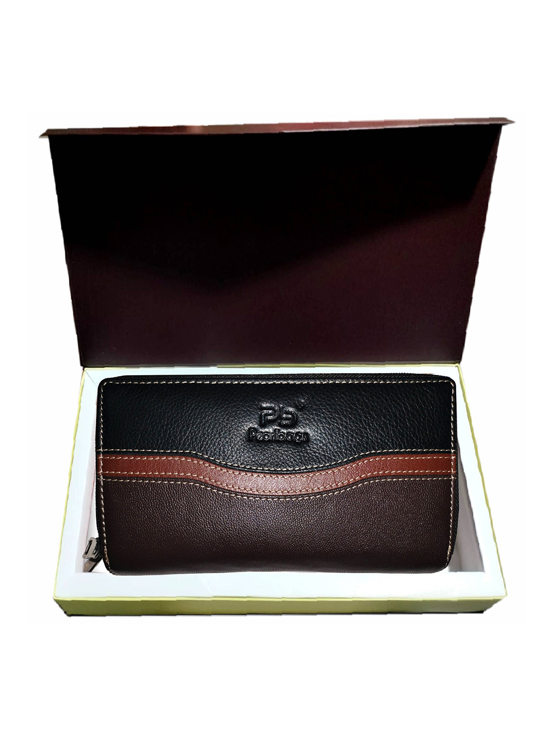 PB Pearlbags Women Genuine Leather Bi- Fold 4 Card Slots Wallet