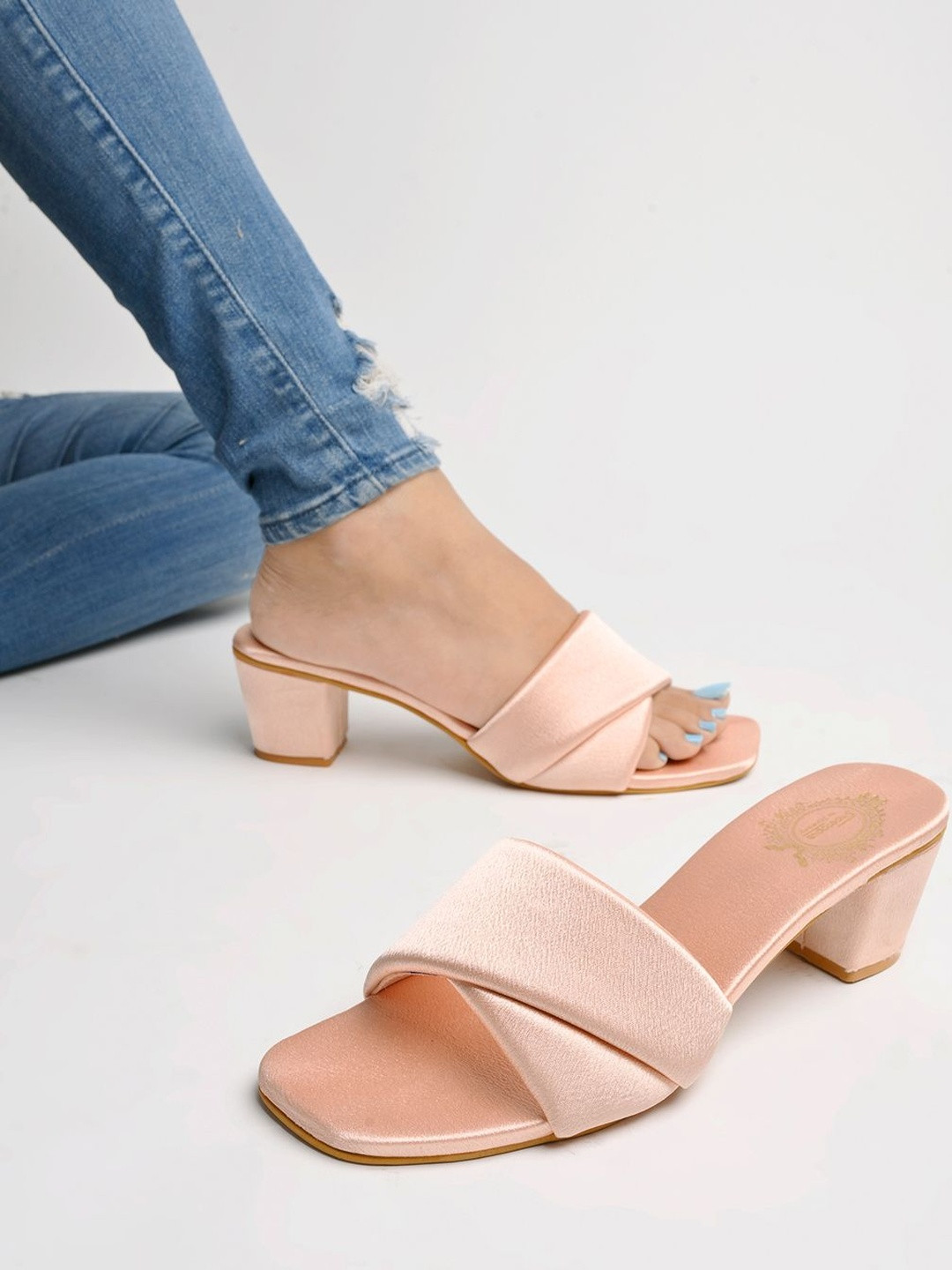 Stylestry Girls Suede Block Sandal Heels