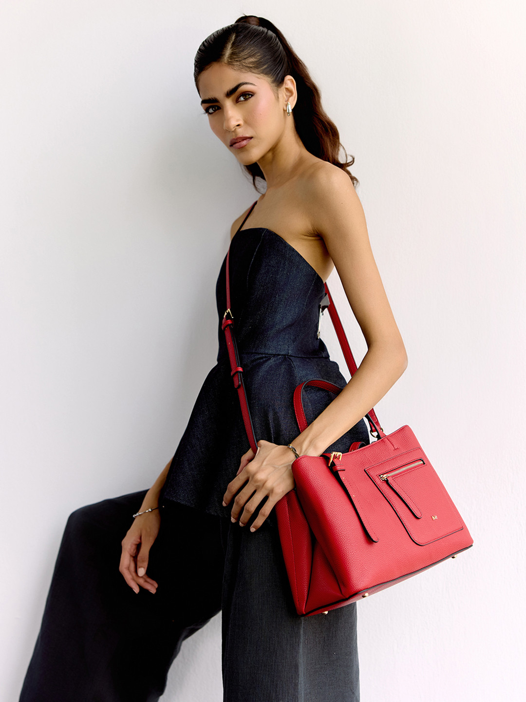 Hie Women Ranya Zip Detail Bucket Satchel