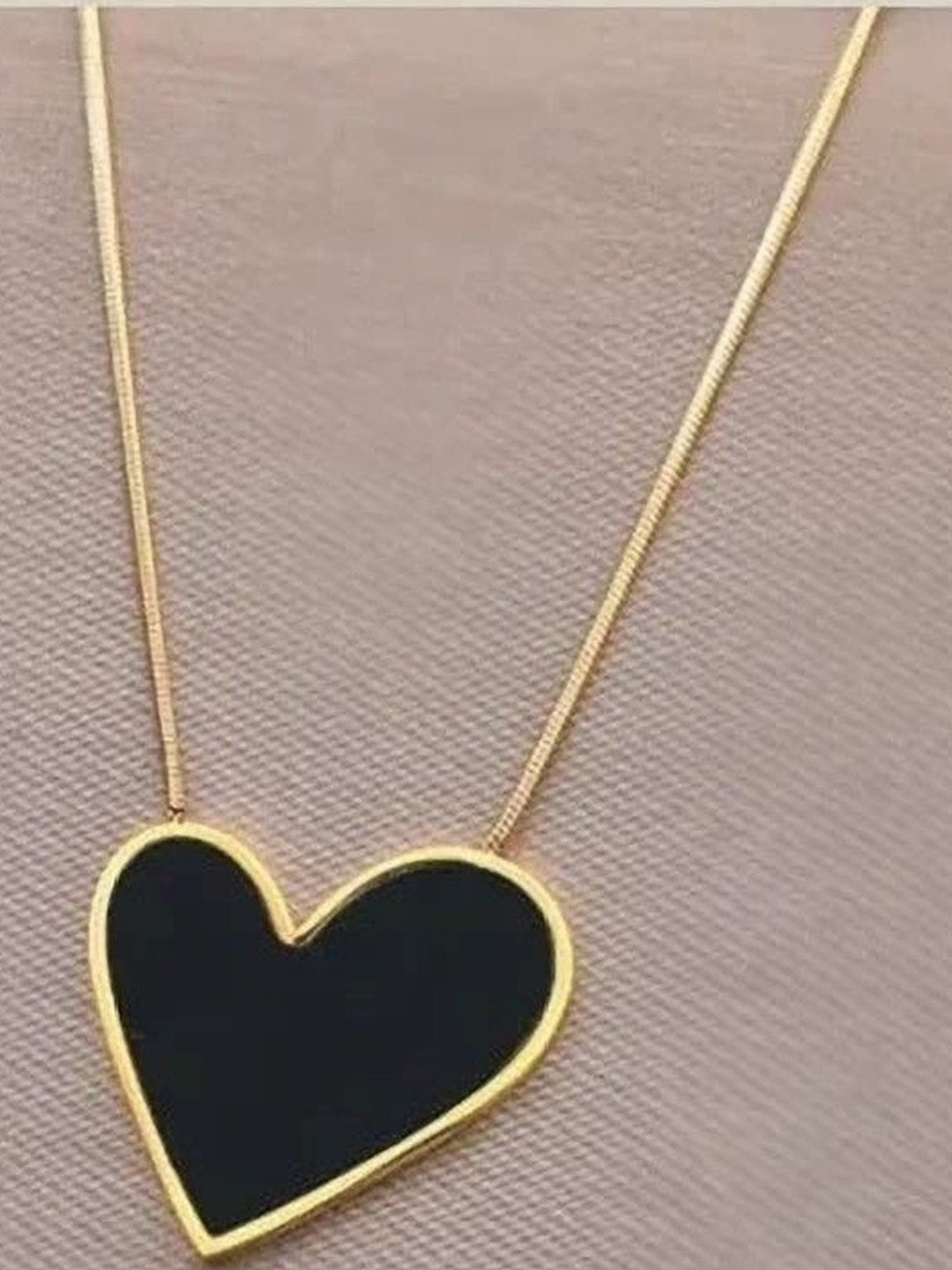 Nens Jwl Unisex Gold-Plated Zircon Stainless Steel  Necklace