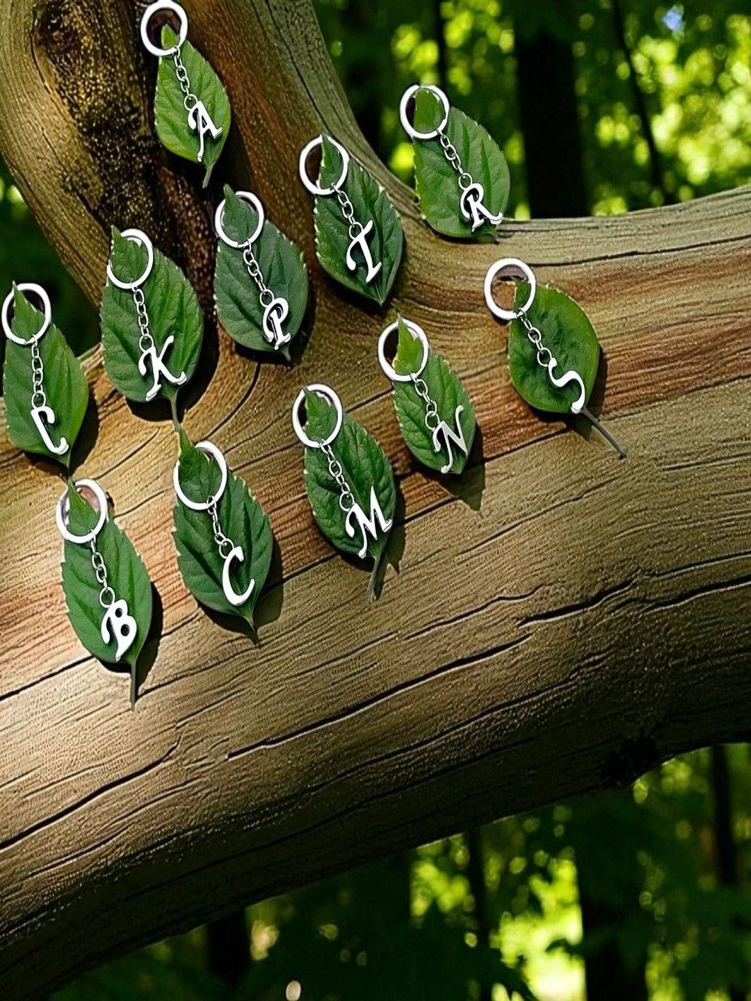 ADOREAL Silver-toned Alphabet Keychain