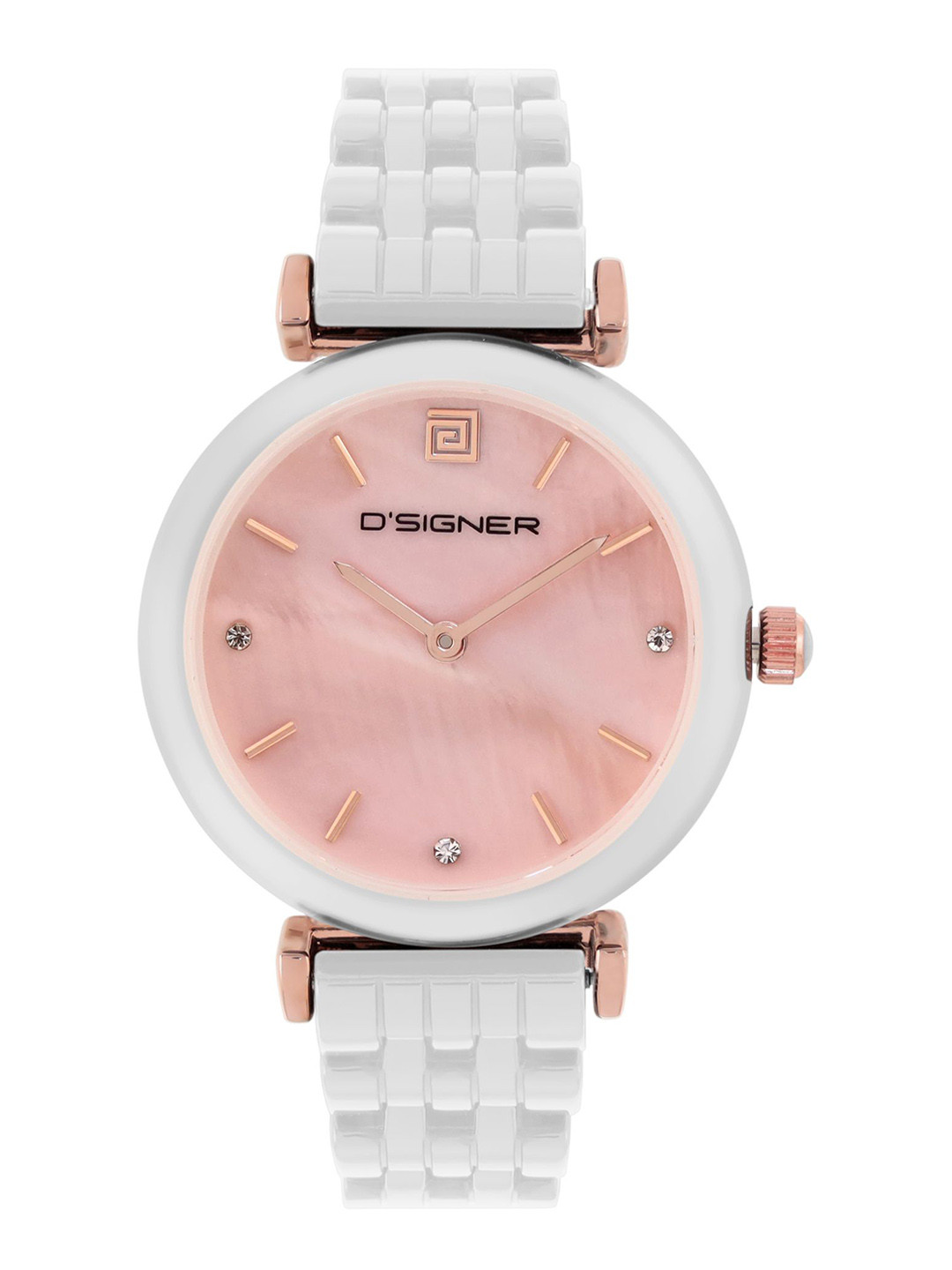 D'SIGNER Women Dial & Stainless Steel Bracelet Style Straps Analogue Watch 849RGWCRM.11L
