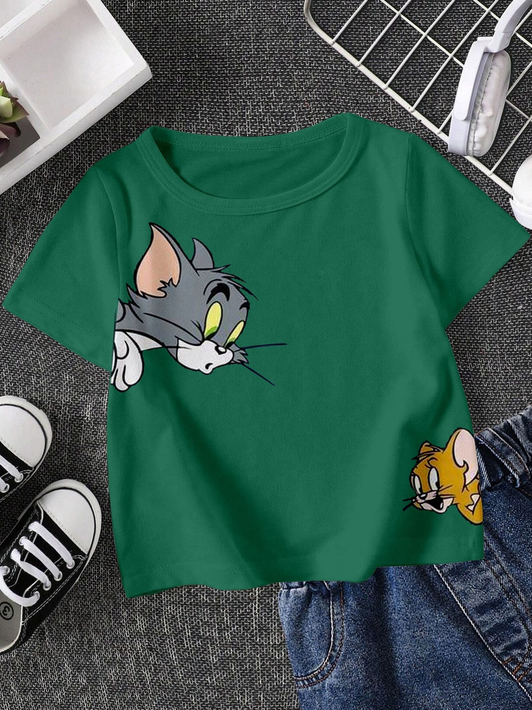 FIONAA TRENDZ Kids Tom & Jerry Print Pure Cotton T-Shirt