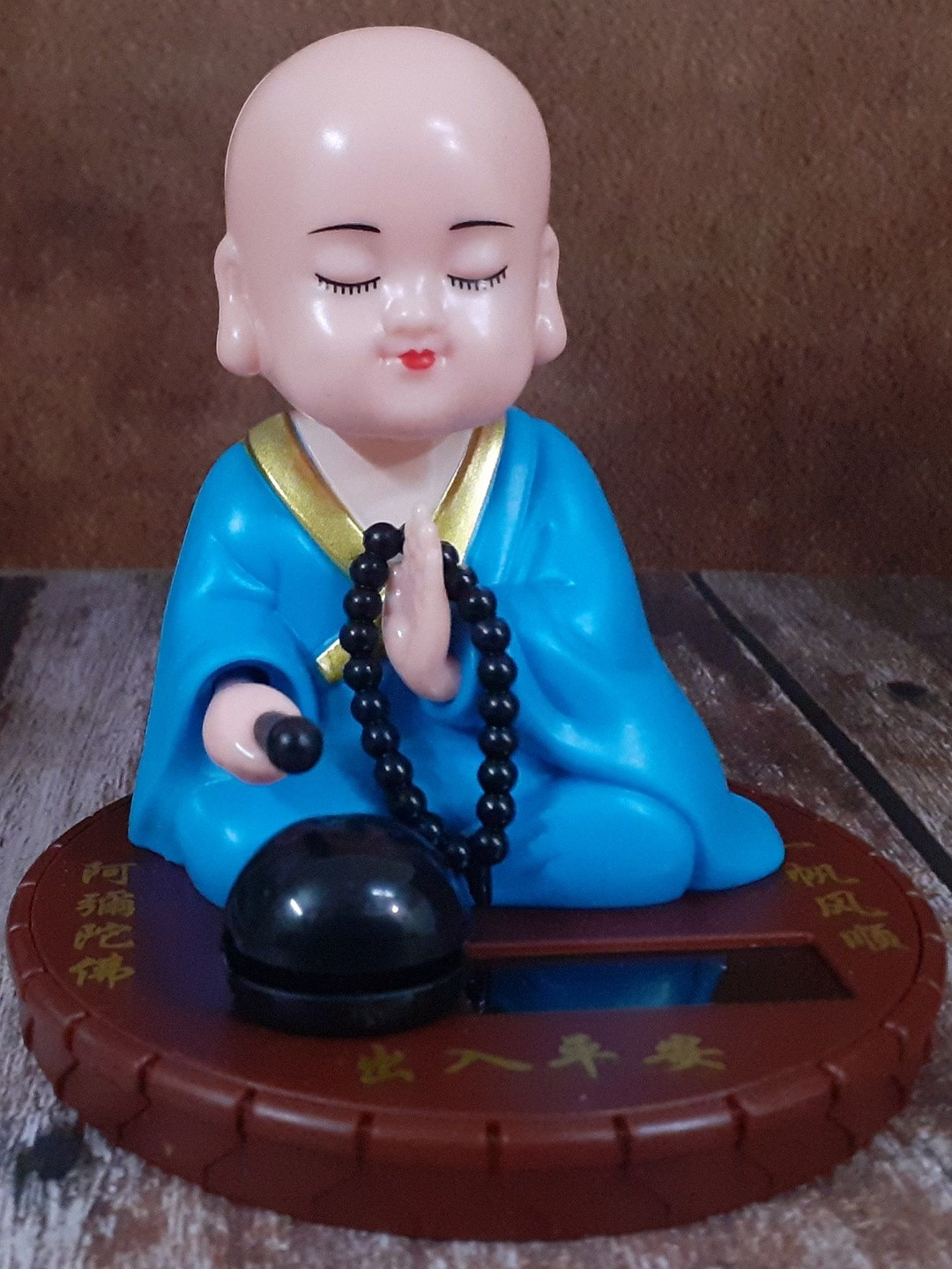 Afterstitch Blue Bobble head Buddha idol show Piece