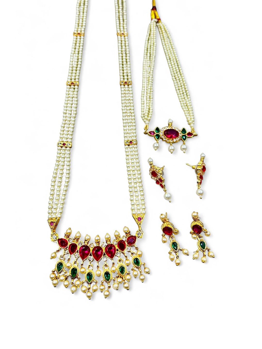 ANTIQUE JEWELLERY Women Gold Plated Tanmaniya Jewellery Set