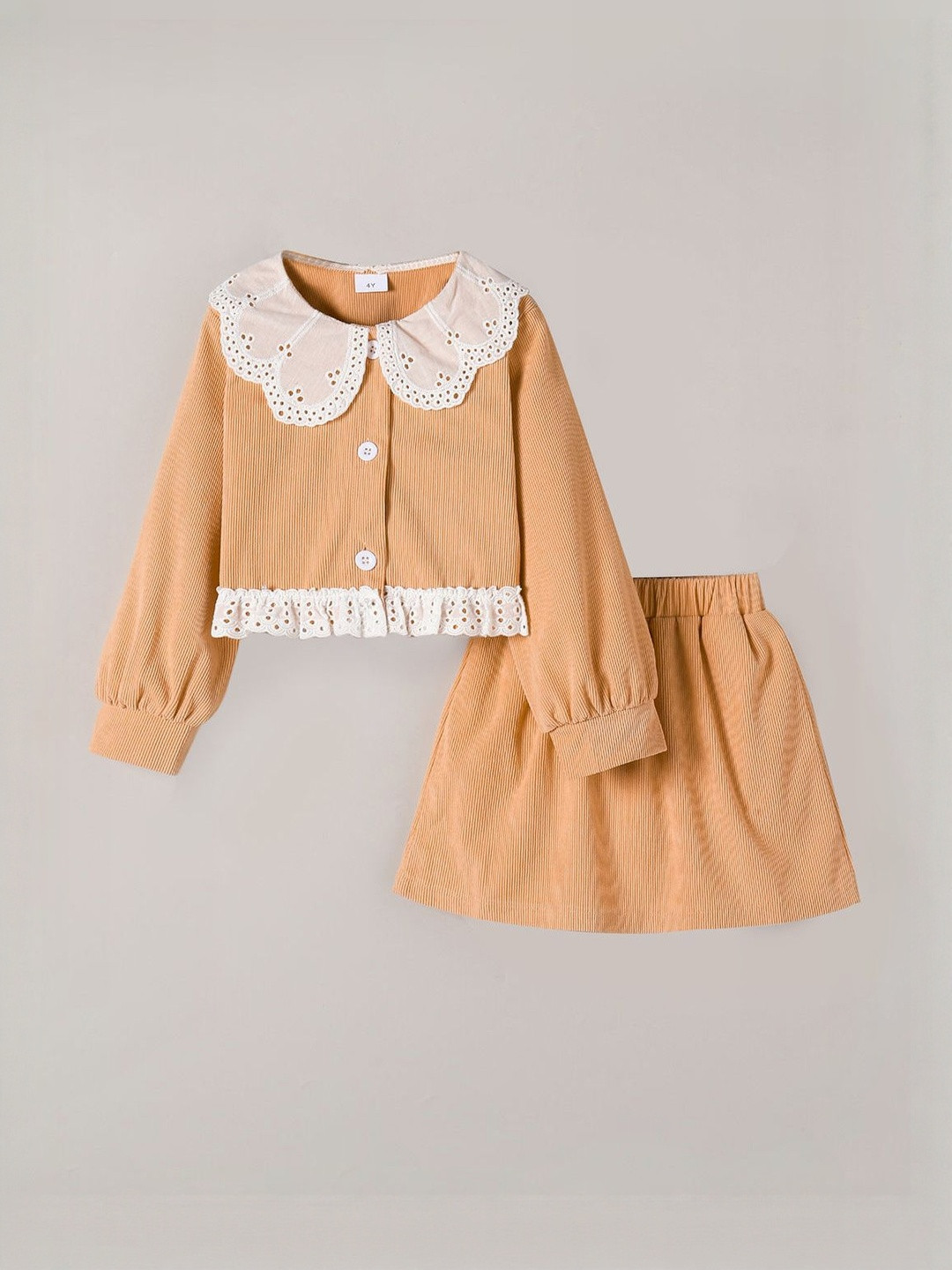 Hopscotch Girls Pack of 2 Pieces Top with Skirt Clothing Set
