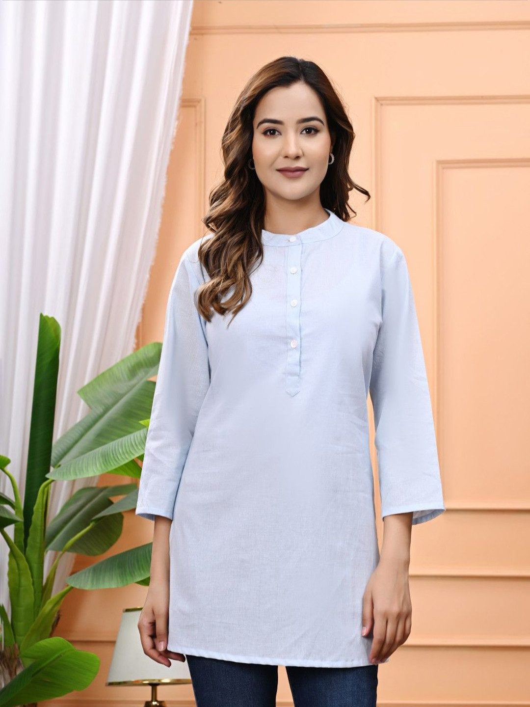 Le Mec Women Solid Daily Cotton Straight Kurta