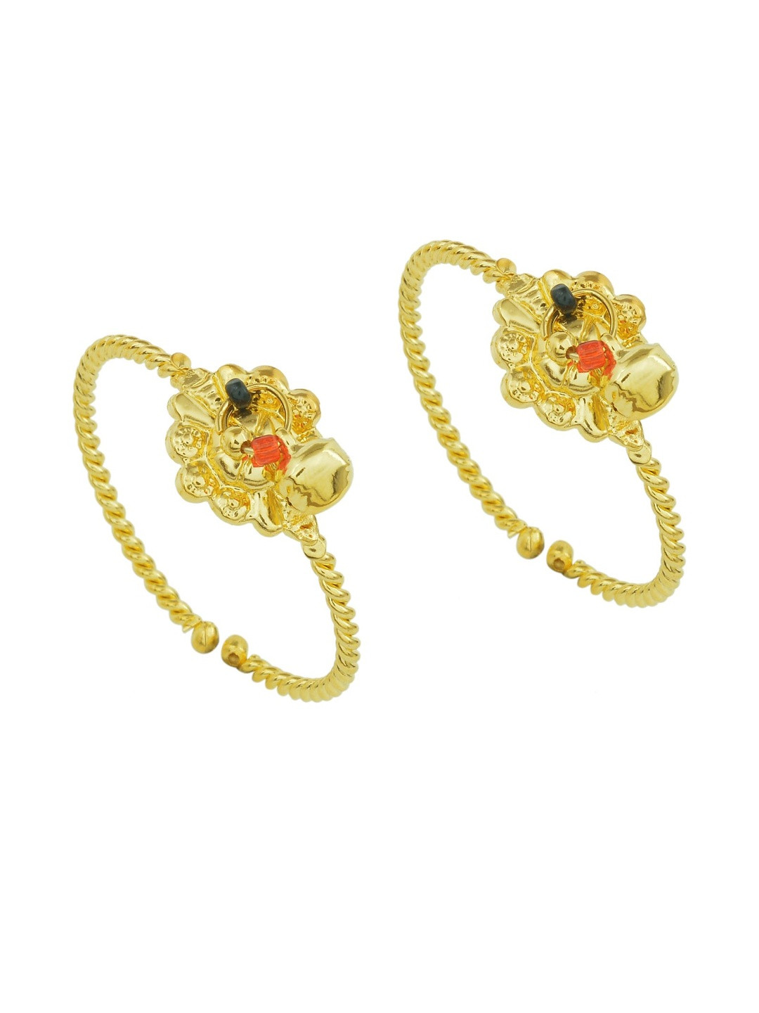 Missmister Kids Brass Gold-Plated Kada Bracelet