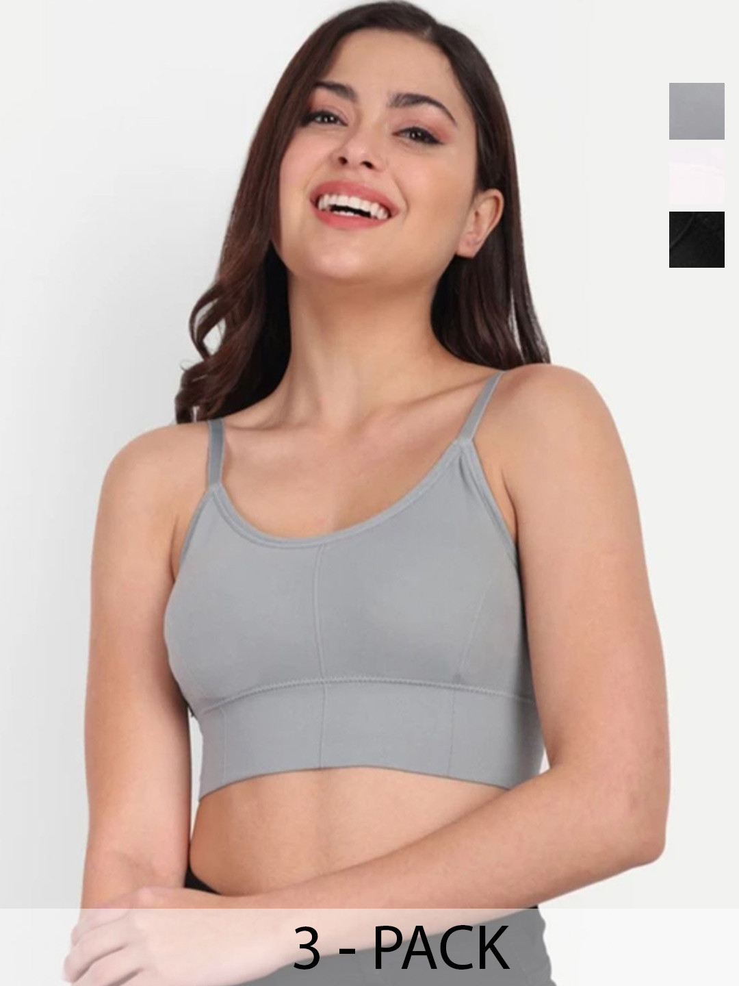 HD TRADERS HD Women Dry Fit Pack of 3 Full Coverage Lightly Padded Sports Bra