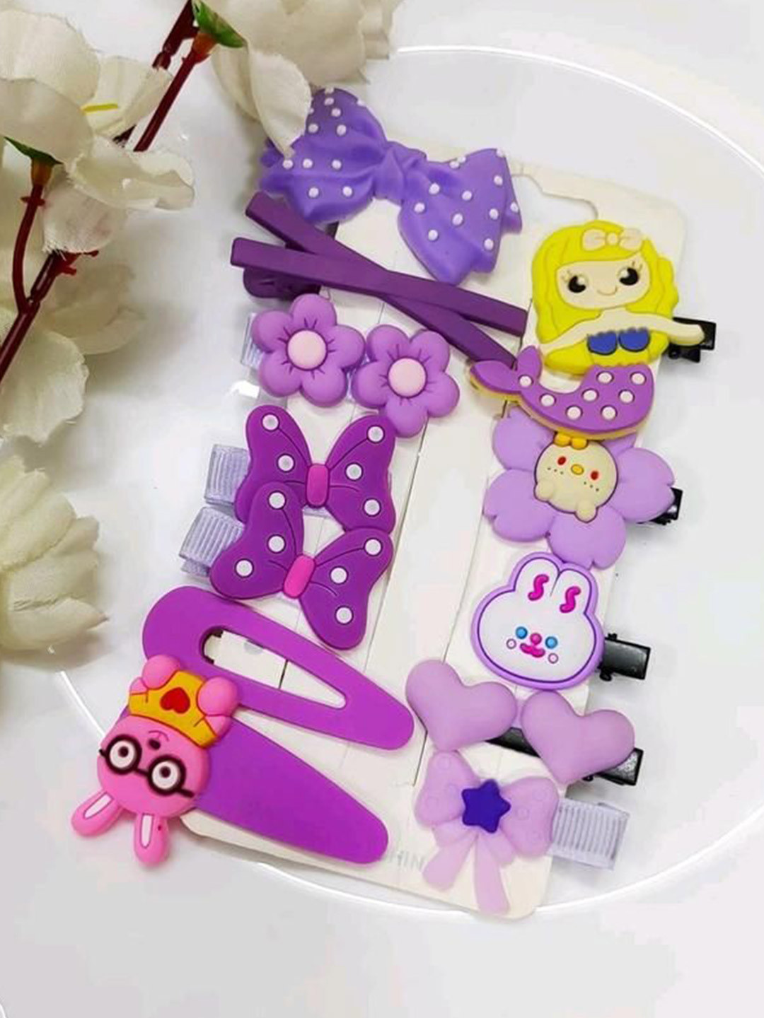 Radhya Accessories Girls Pack of 13 Tic Tac Hair Clips Combo Set