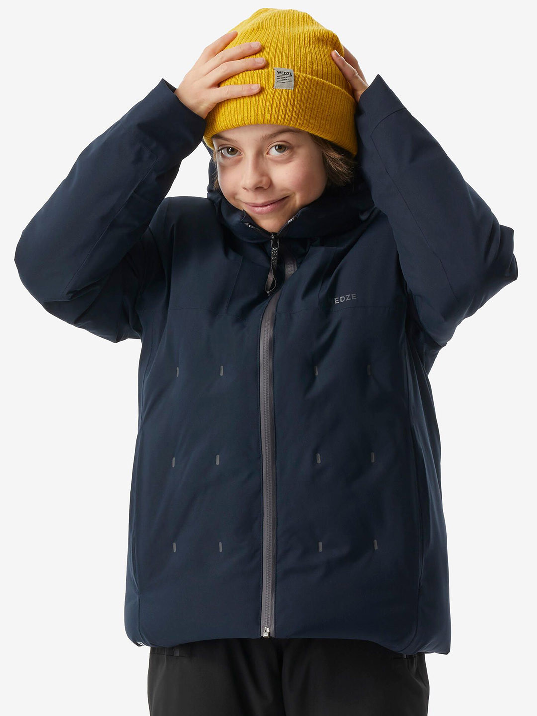 Decathlon WEDZE Boys Blue Skiing Warm & Waterproof  Padded Jacket Upto -10 deg C