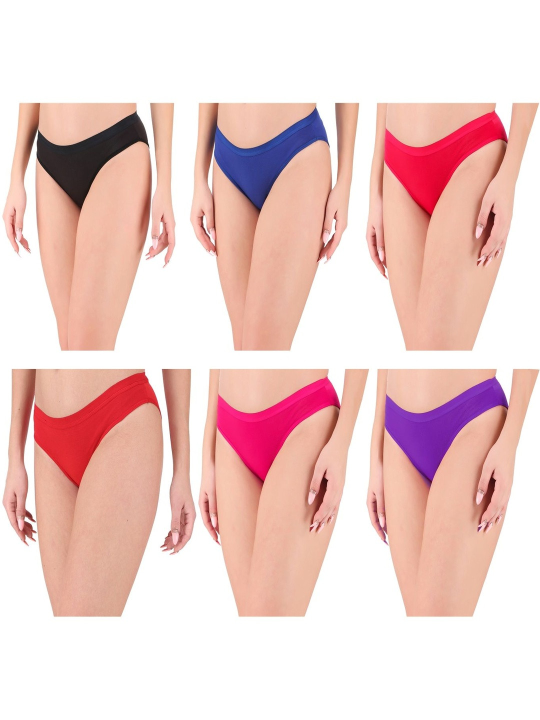 DESNUDA Women Pack of 6 Panty for Regular Wear