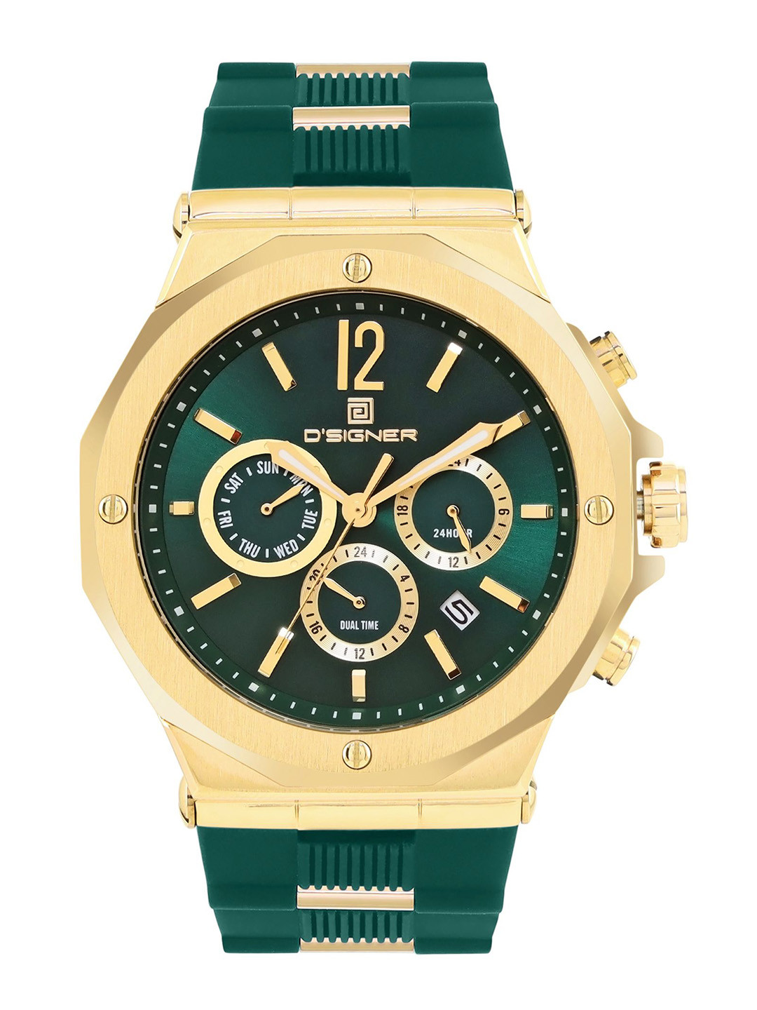 D'SIGNER Men Patterned Dial & Straps Analogue Chronograph Watch 820GFS.16G