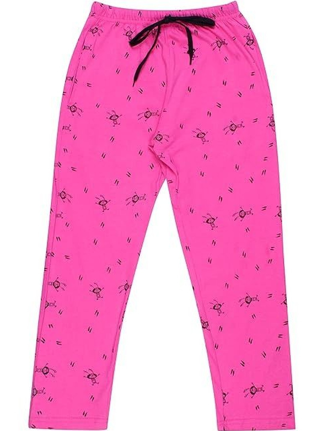 Fasha Girls Pack Of 2 Printed Cotton Slim Fit Ankle Length Track Pants