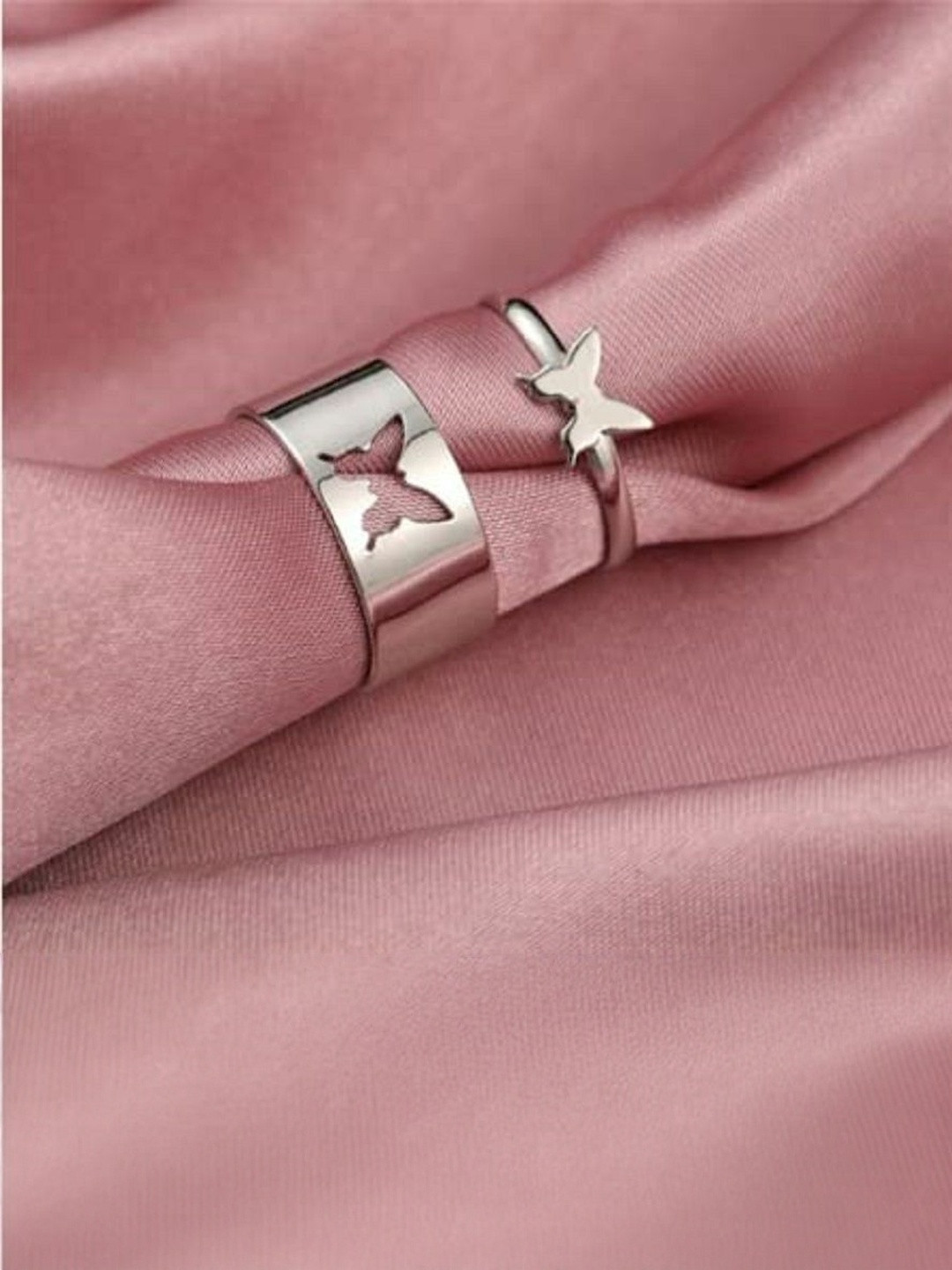TheVineGirl Women Silver-plated Love Couple Ring