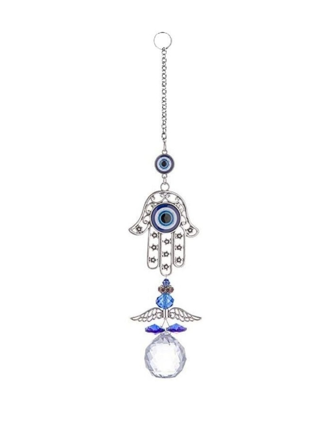 Blue Beads Blue Hamsa & Evil Eye Decorative Wall Hanging