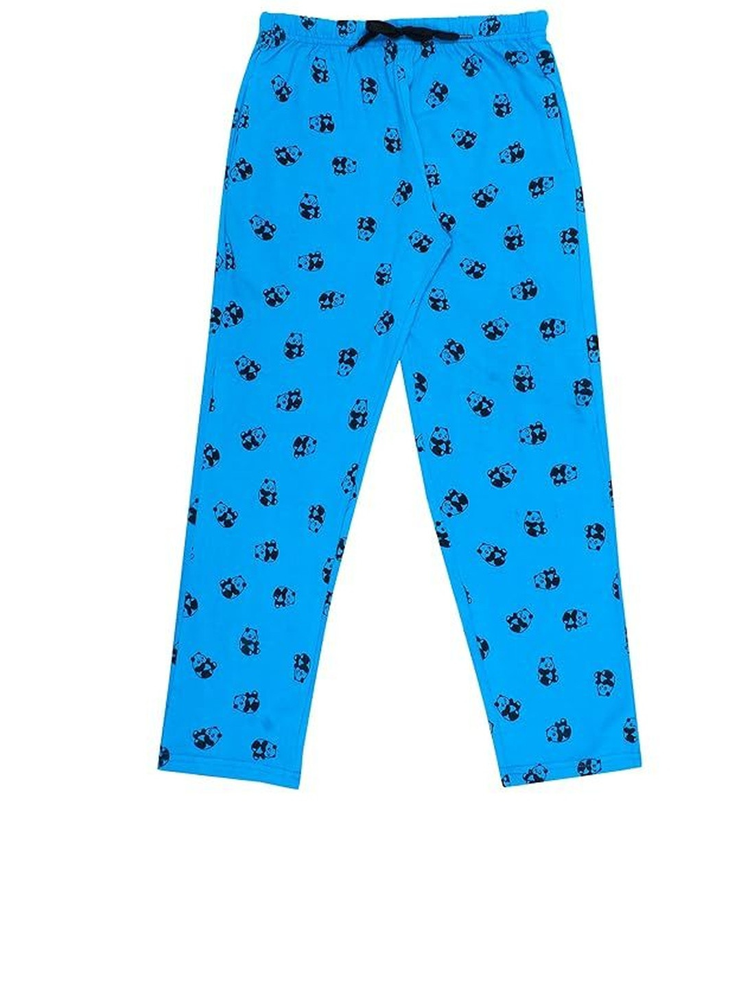 Fasha Girls Turquoise Blue Printed Cotton Slim Fit Ankle Length Lowers
