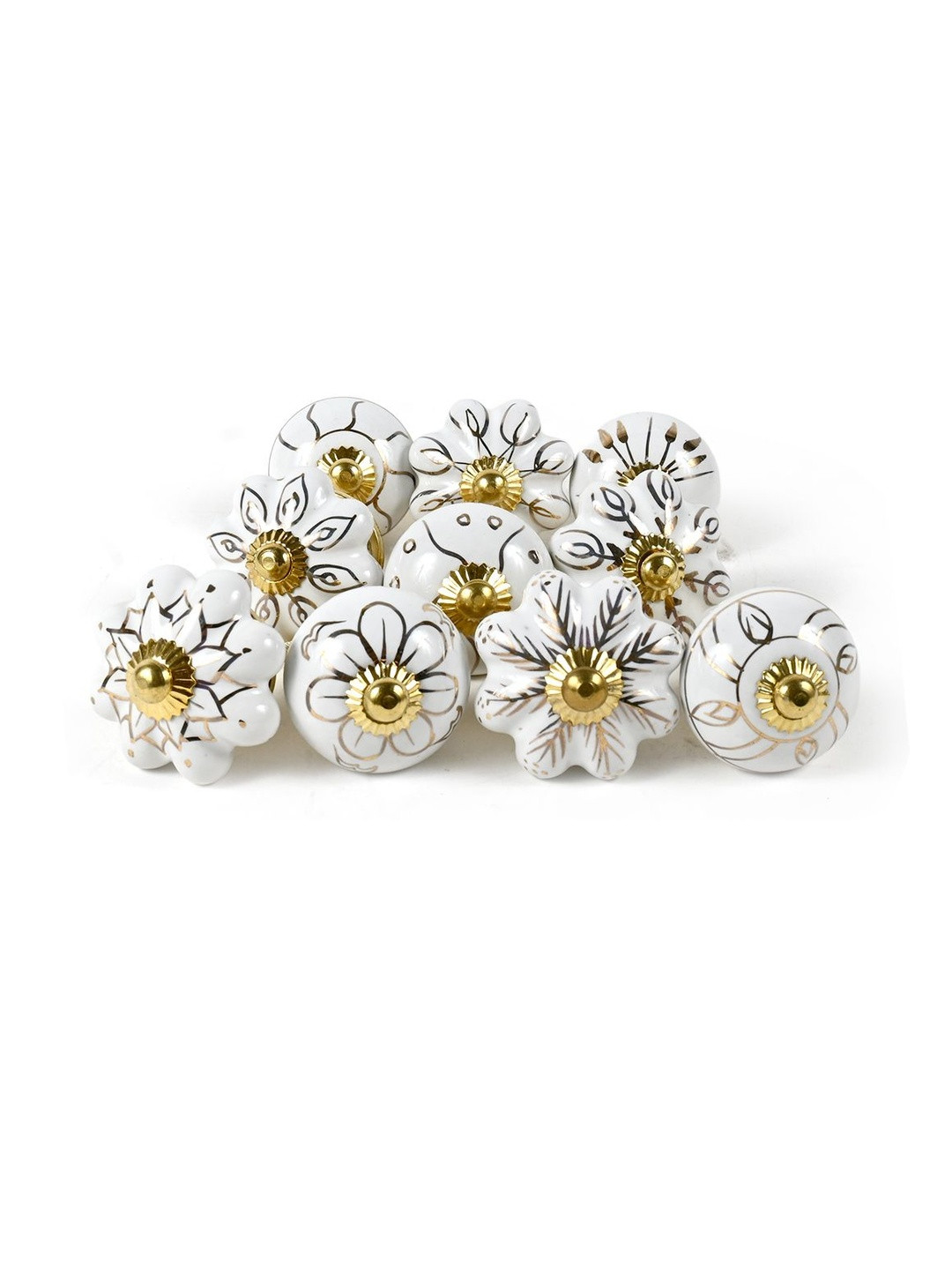 Amoorcart Set of 10 Ceramic Decorative Knobs