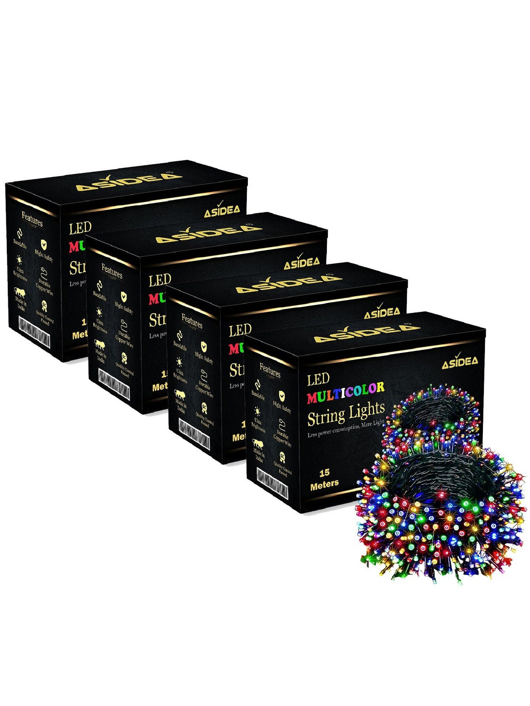 ASIDEA Multi Rice Shape Diwali String Lights