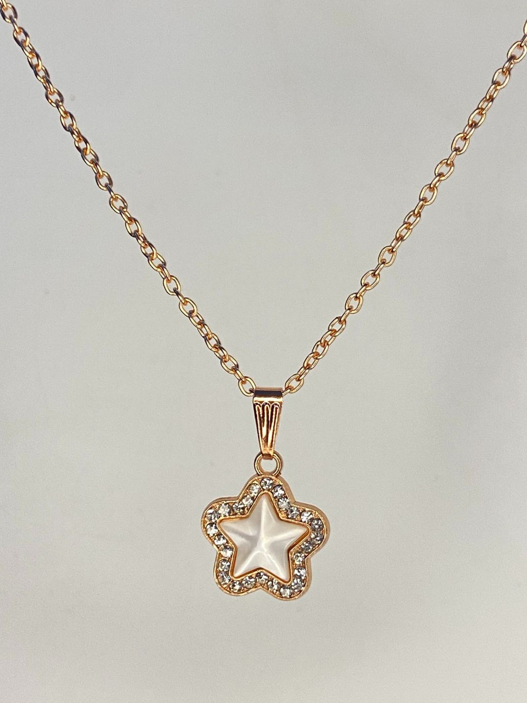 Psight Rose Gold-Plated Star Pendant With Chain
