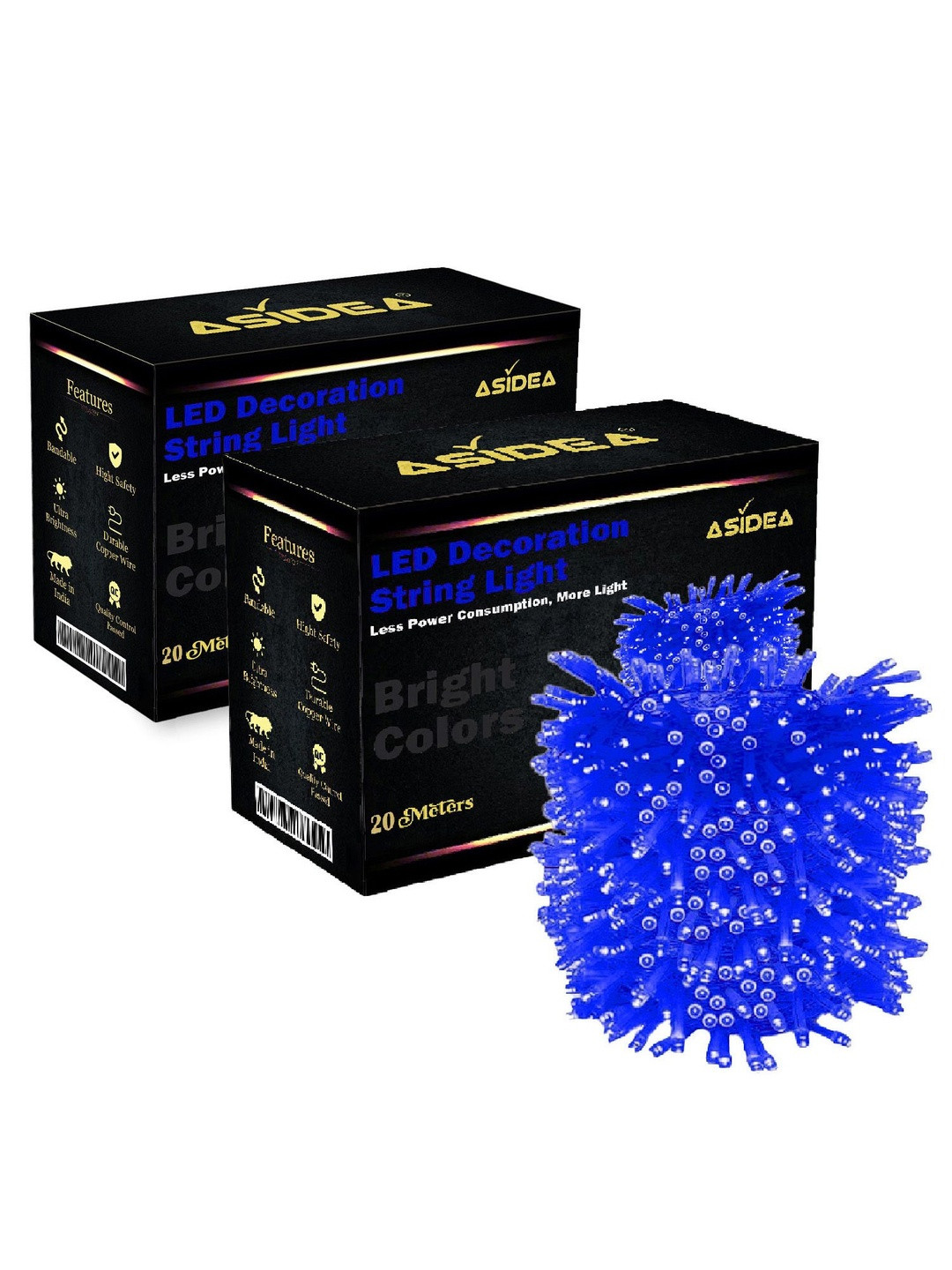 ASIDEA Set Of 2 Blue String Rice Light