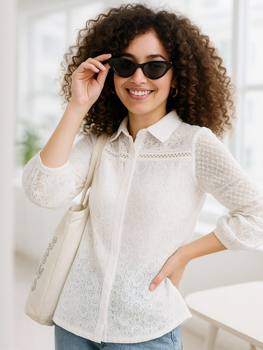 DressBerry Women White Casual Shirt