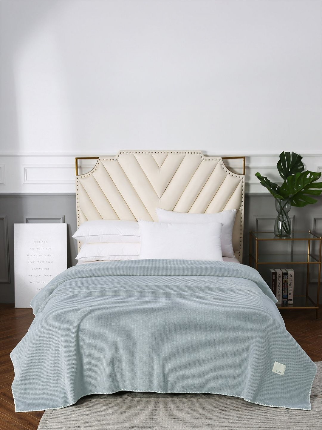 URBAN DREAM Grey Summer 210 GSM Double Bed Blanket