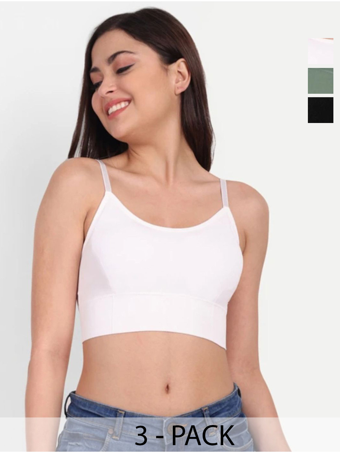 THE FASHION STORE JRD Pack Of 3 Full Coverage Workout Bras