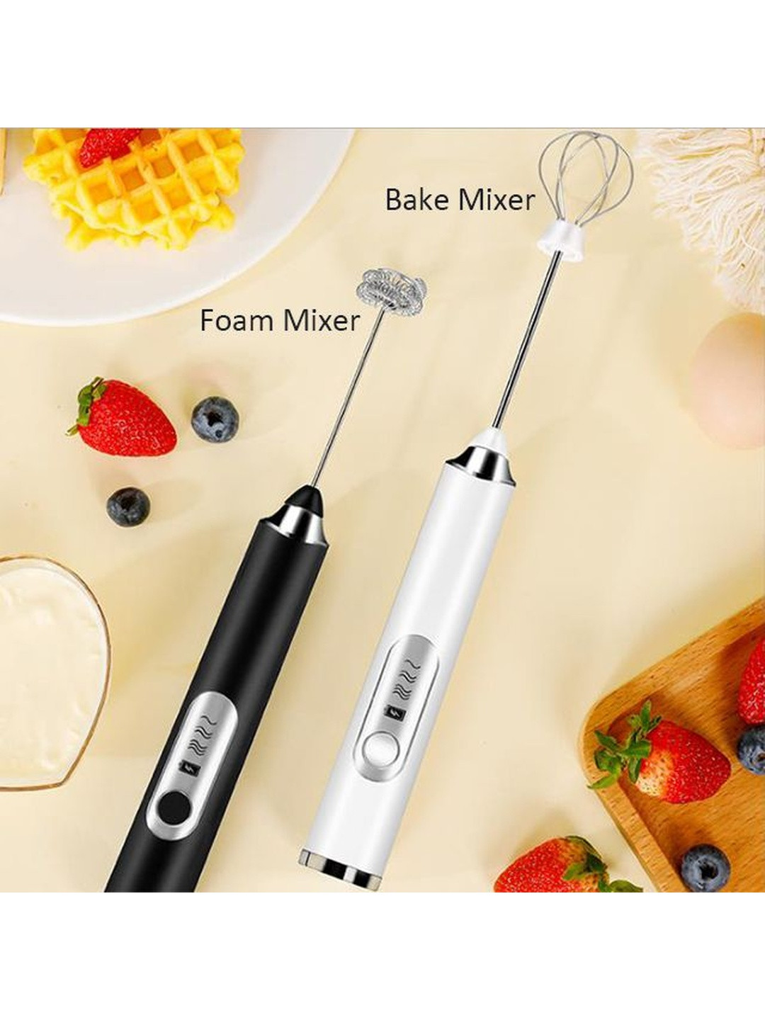 Konquer TimeS Black Set of 2 Plastic Whisk