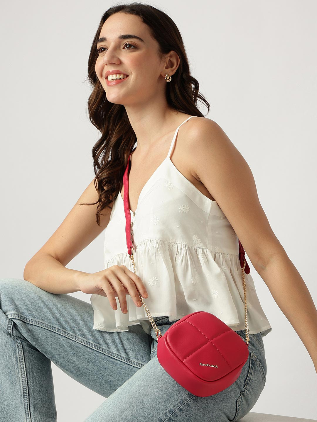 Fastrack Women Solid Miniature Sling Bag