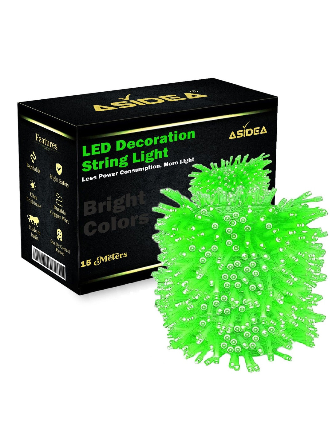 ASIDEA 15 Meter Green Home Decoration String Light