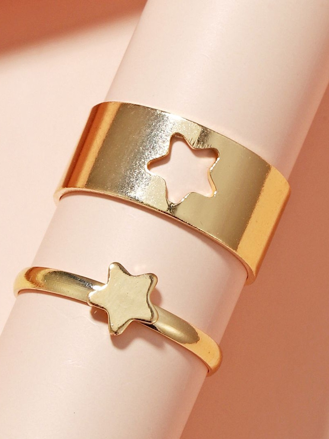 TheVineGirl Women Golden Star Matching Wrap Finger Couple Ring