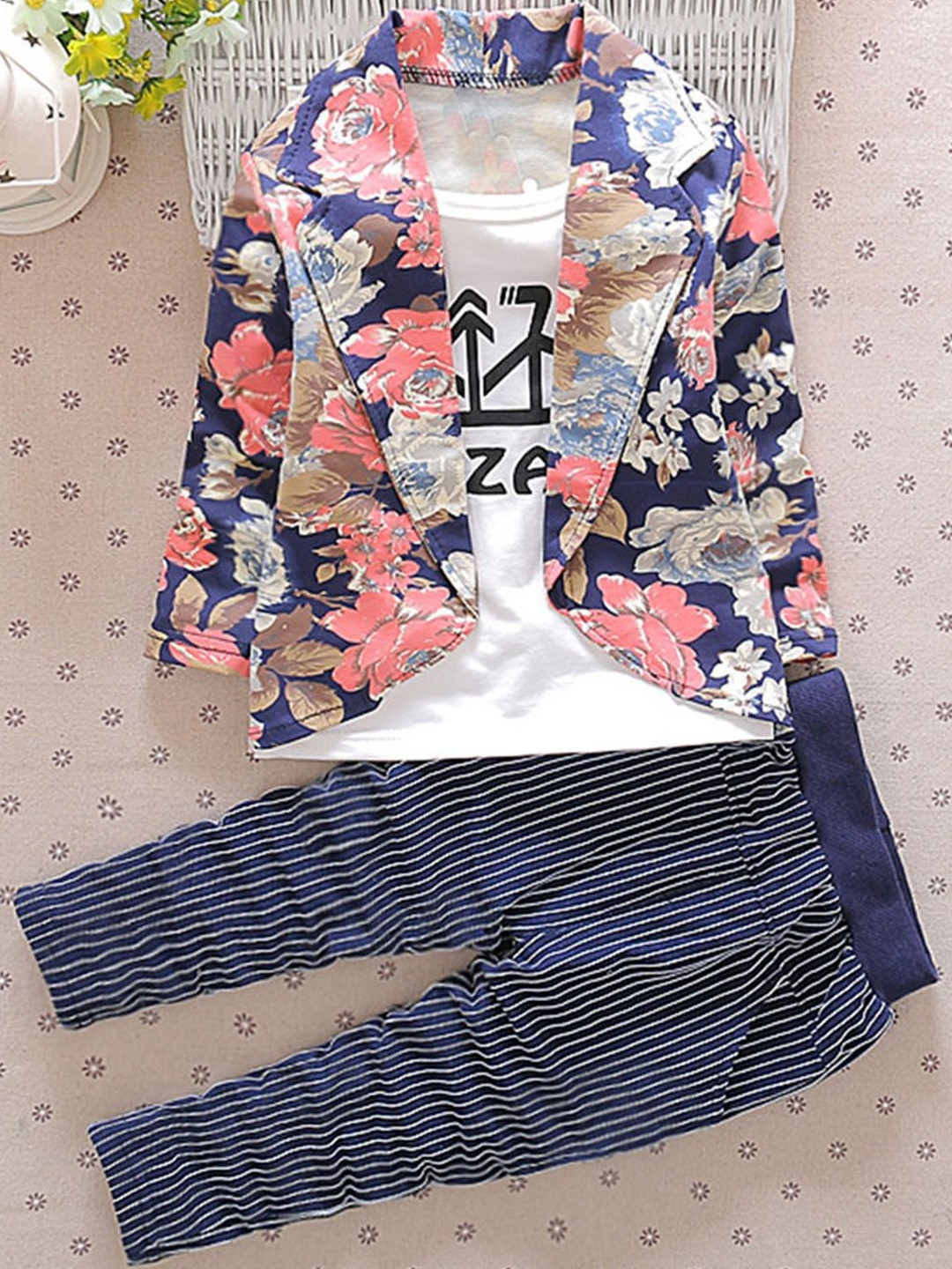 Bold N Elegant Boys Cotton Blend Floral Printed Clothing Set