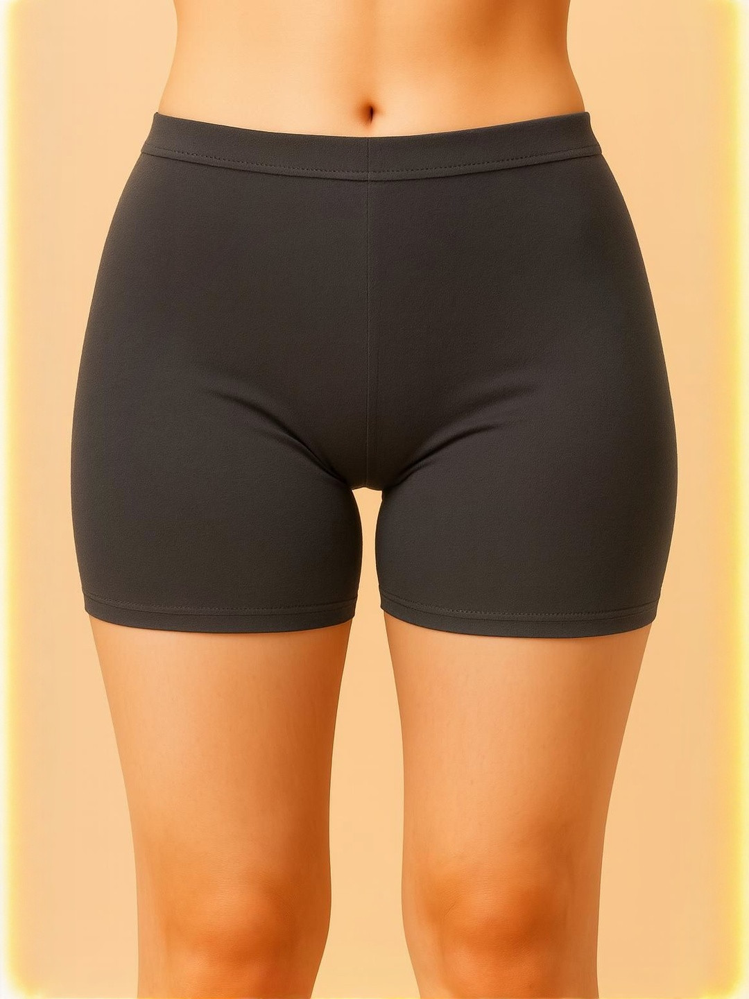 UllasPemium Women Mid Rise Cotton Spandex Cycling Shorts