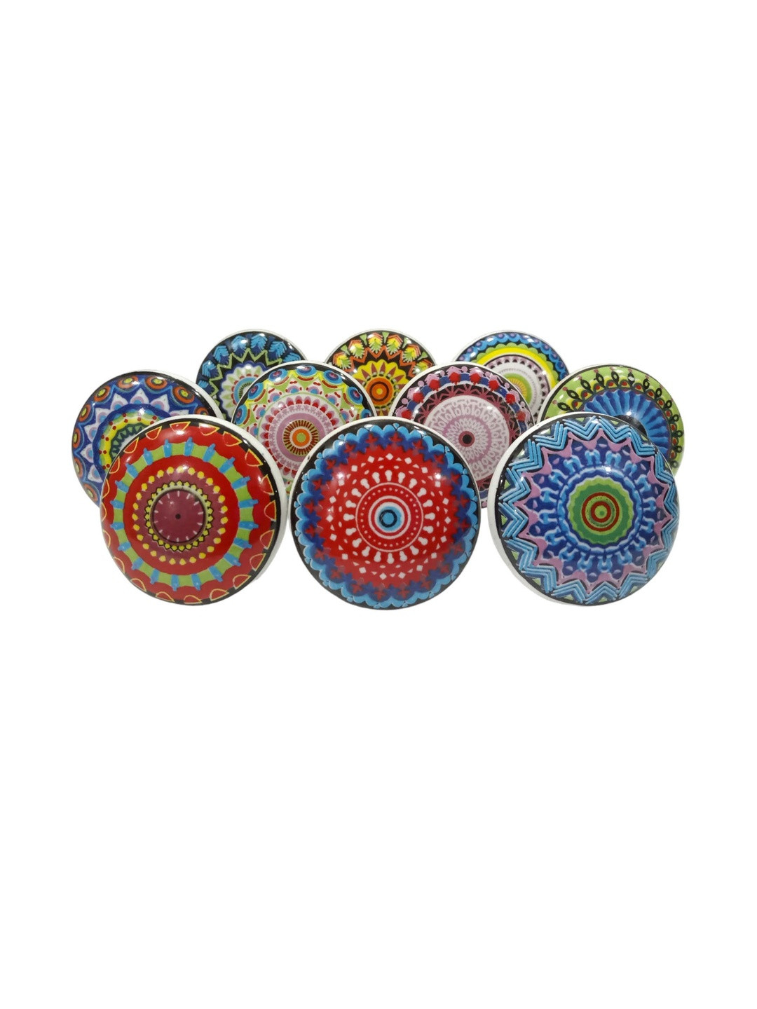 Amoorcart 10Pc Ceramic Knobs Hooks & Holders