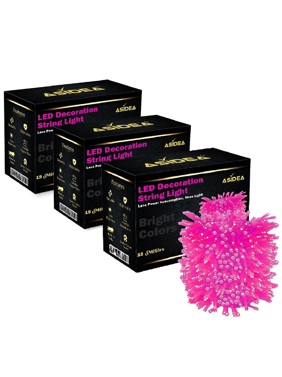 ASIDEA Pink Rice Shape Diwali String Lights