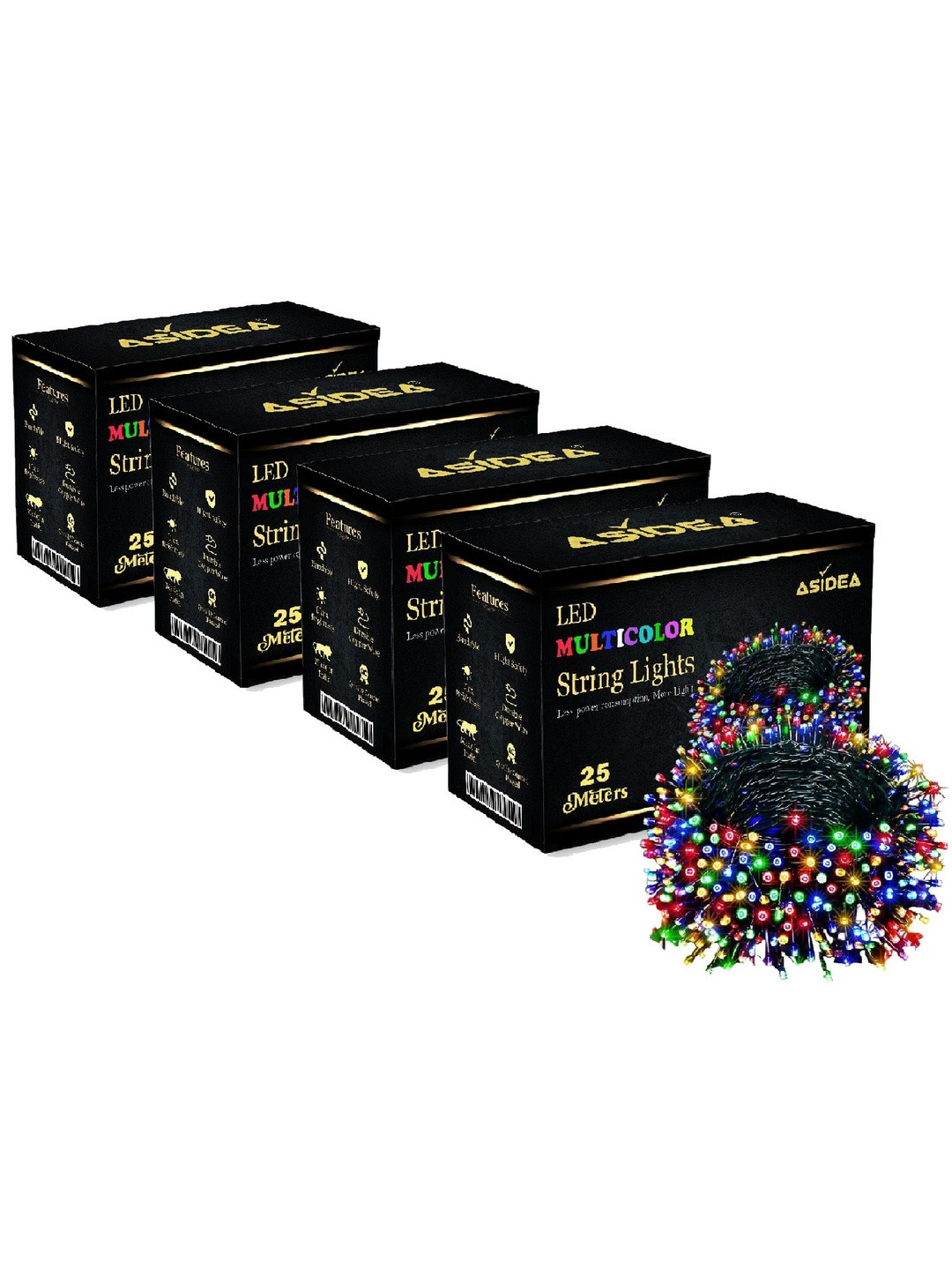 ASIDEA Pack Of 4 25 Meter String Light For Home Decoration