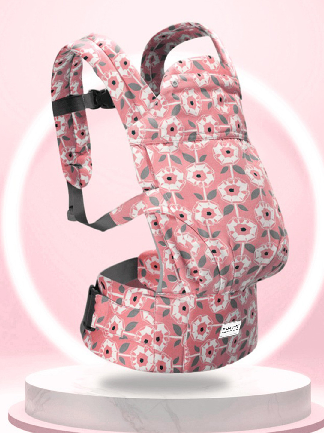 Polka Tots Infants Floral Printed Cotton Baby Carrier