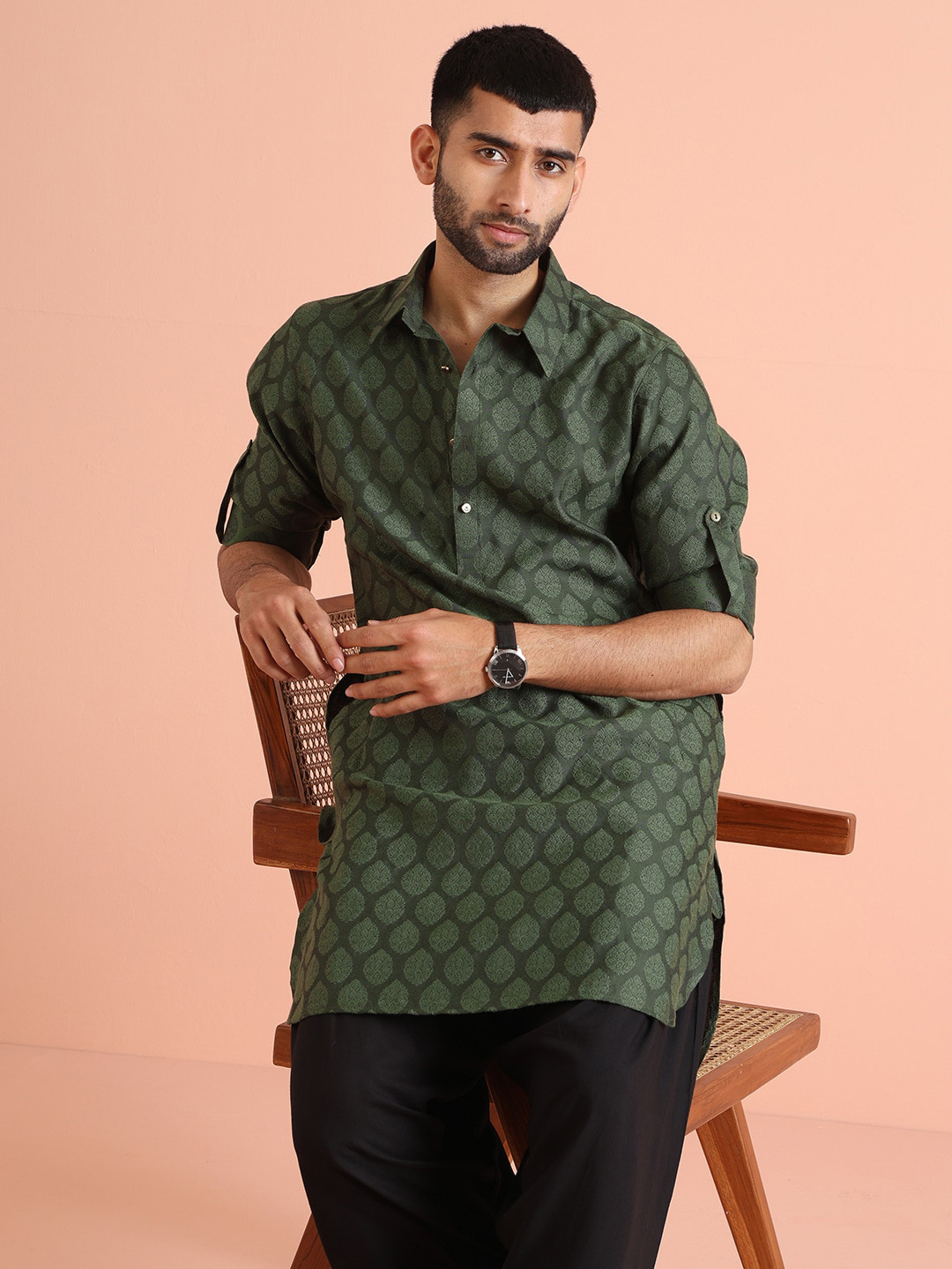 KISAH Jacquard Pathani Kurta