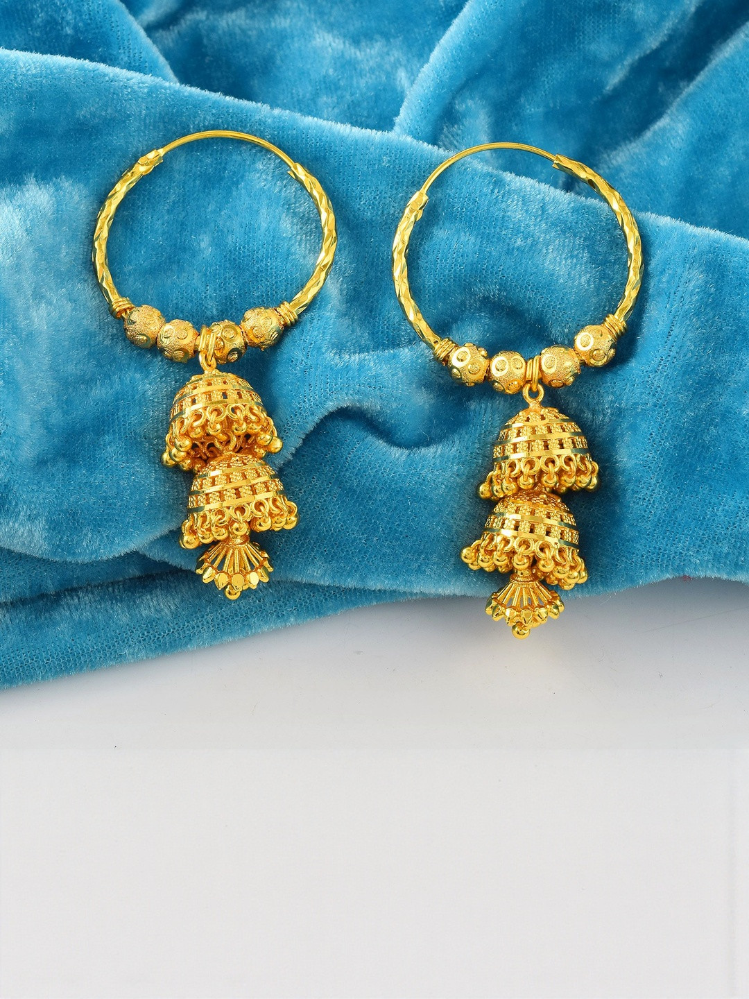 Brass Goldplated Hoop jhumki Fashion Earrings Women