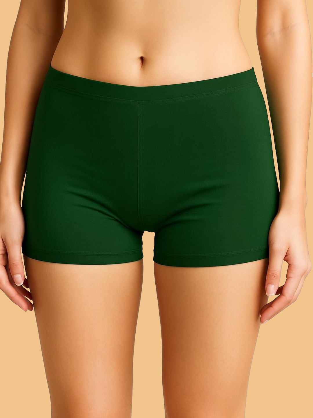 Apraa & Parma High Coverage Antimicrobial Cotton Boyshort SBT-33 Olive XS-1-Olive