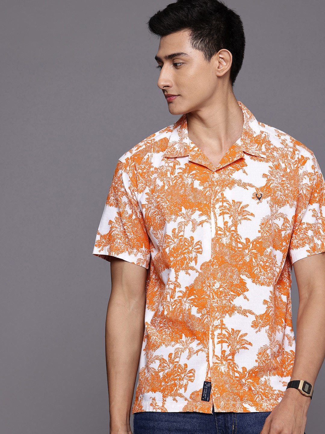 Allen Solly Tropical Printed Relaxed Fit  Casual Shirt