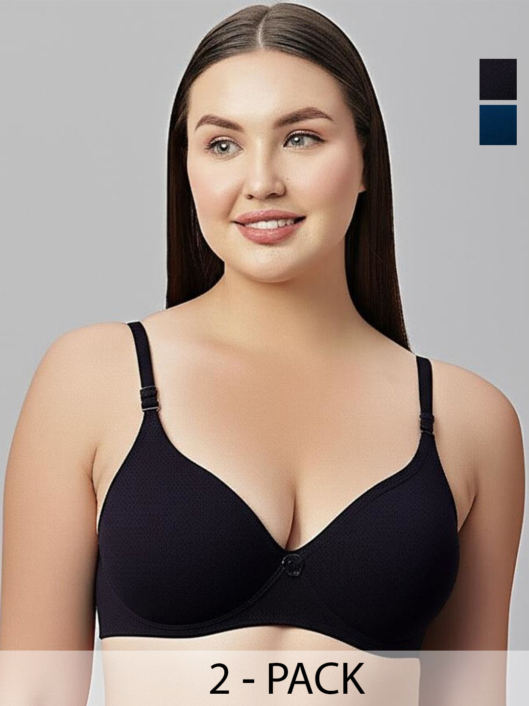 KAVYA Pack Of 2 Full Coverage Daily Wear Cooling T-shirt Bra