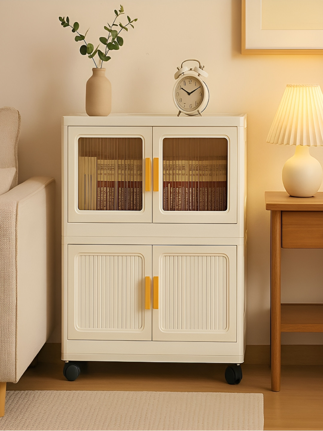 HOUSE OF QUIRK 2 Layer Storage Cabinet Regular Multi-Utility Organiser