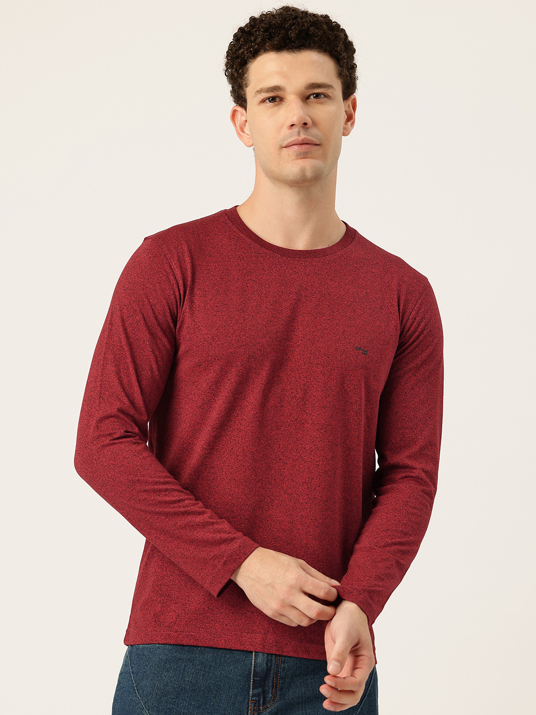 Okane Heathered Effect Regular Fit T-shirt