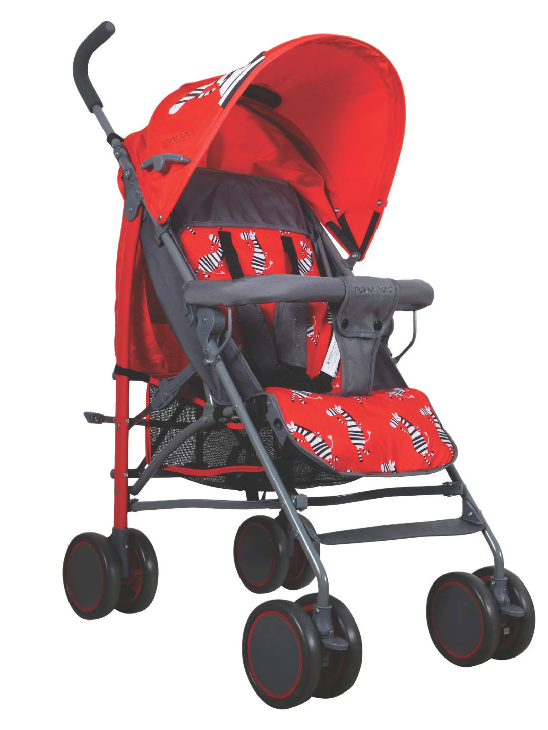 Polka Tots 1st Step Kids Baby Stroller With 5 Point Safety Harness & Reversible Handlebar