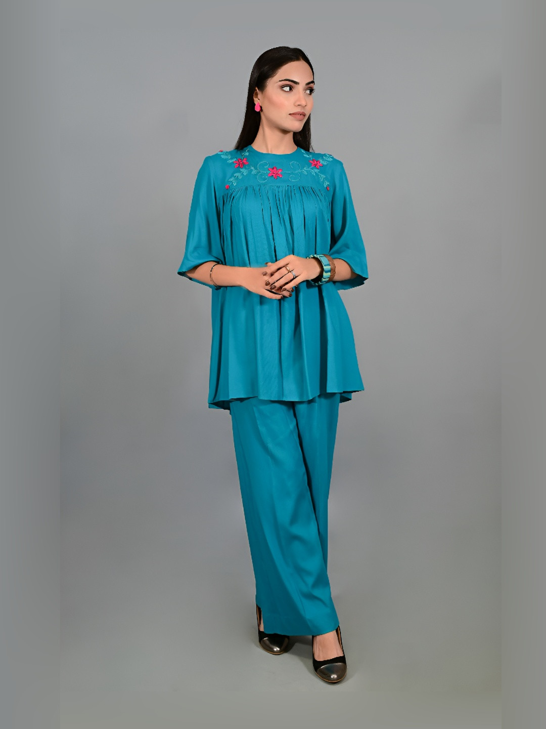 THE BEHRUZ THEORY Embroidered Co-Ord Set